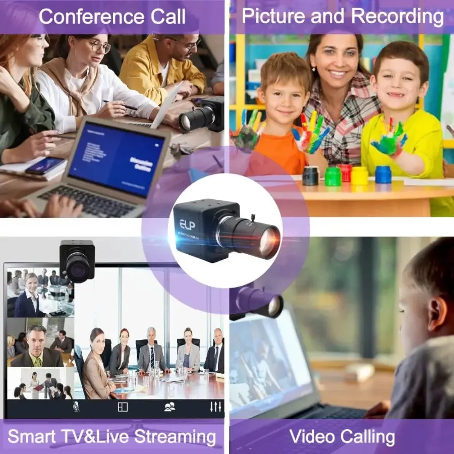 1080P HD 120fps PC Webcam USB Camera for Skype Video Calling Recording