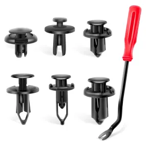120 Pcs Car Retainer 6.3mm 8mm 9mm 10mm Expansion Screws Replacement Kit Bumper Push Rivet Clips for Honda Acura GM Chrysler Ford Toyota Lexus