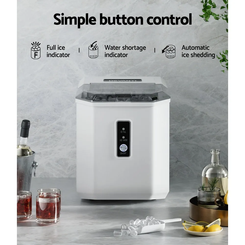 12kg Ice Maker Machine Portable Ice Cube Tray Bar Countertop 2L - Black