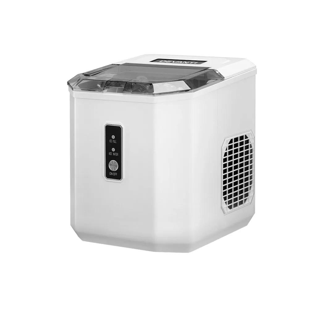 12kg Ice Maker Machine Portable Ice Cube Tray Bar Countertop 2L - Black