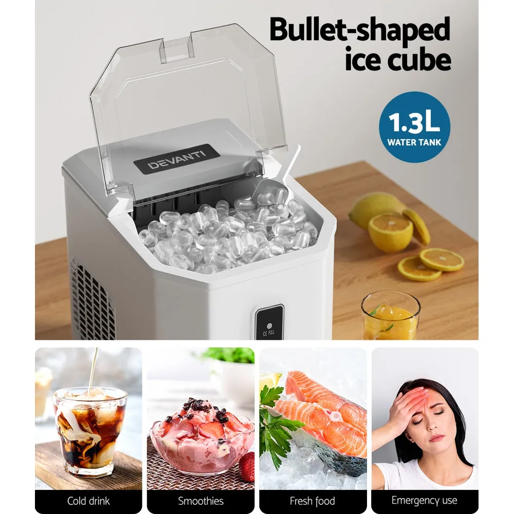 12kg Ice Maker Machine Portable Ice Cube Tray Bar Countertop 2L - Black