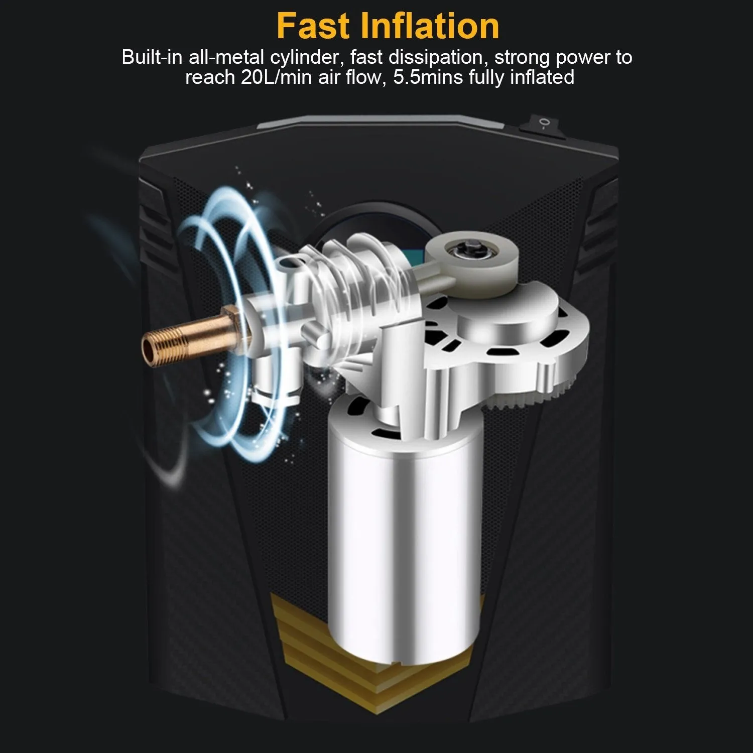 12V DC 100W 150PSI Digital Tire Inflator