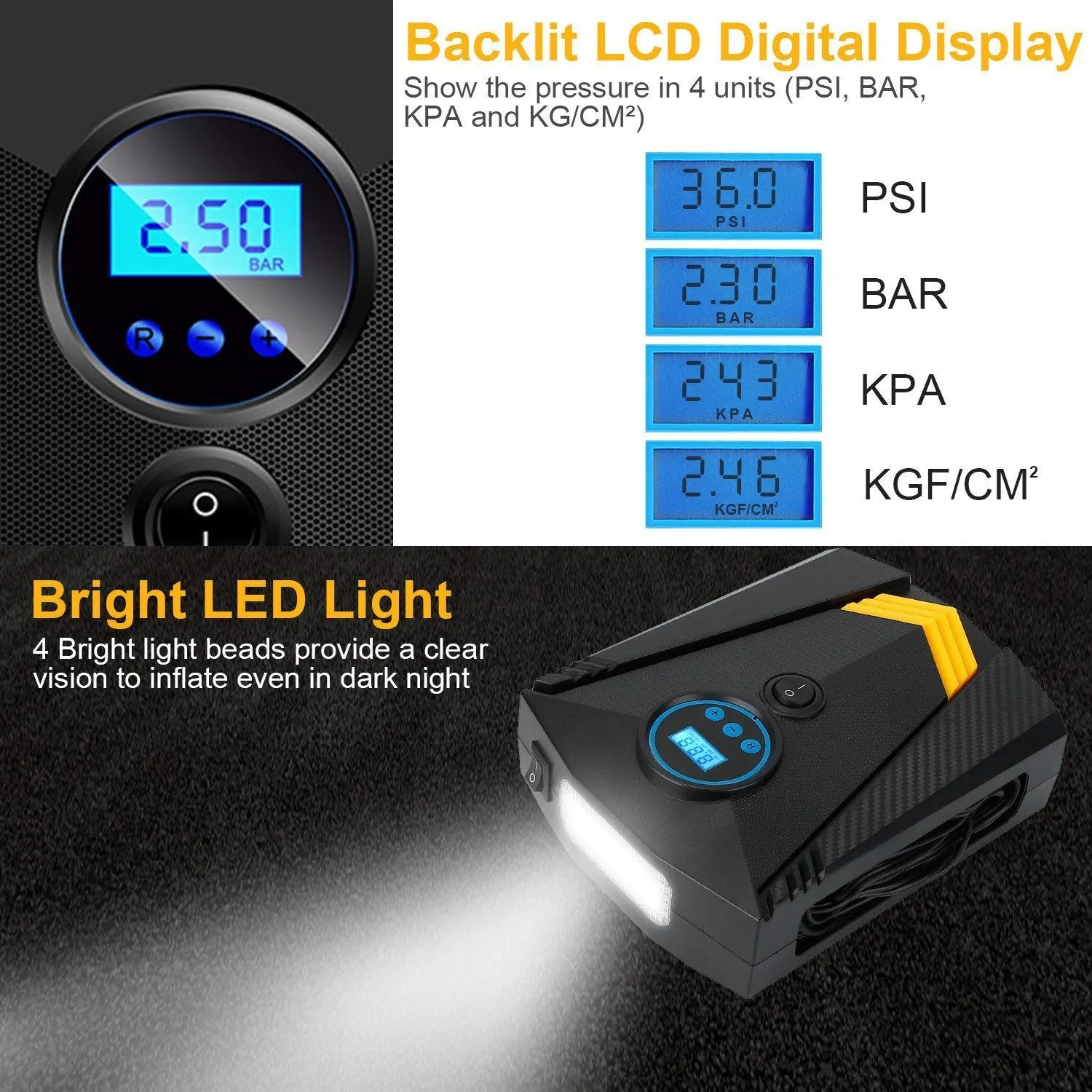 12V DC 100W 150PSI Digital Tire Inflator
