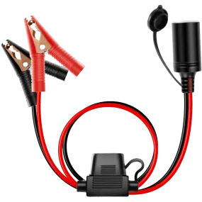 16AWG Extension Cord Plug Socket With Battery Clamp Fuse Holder 16AWG Extension Cord Plug Socket With Battery Clamp Fuse Holder