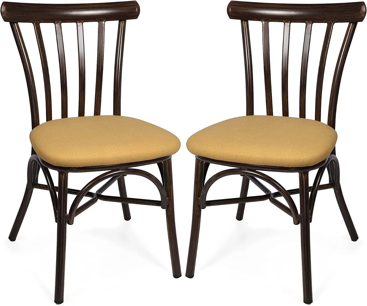 2 Set Modern Upholstered Dining Chair Armless Side Chairs