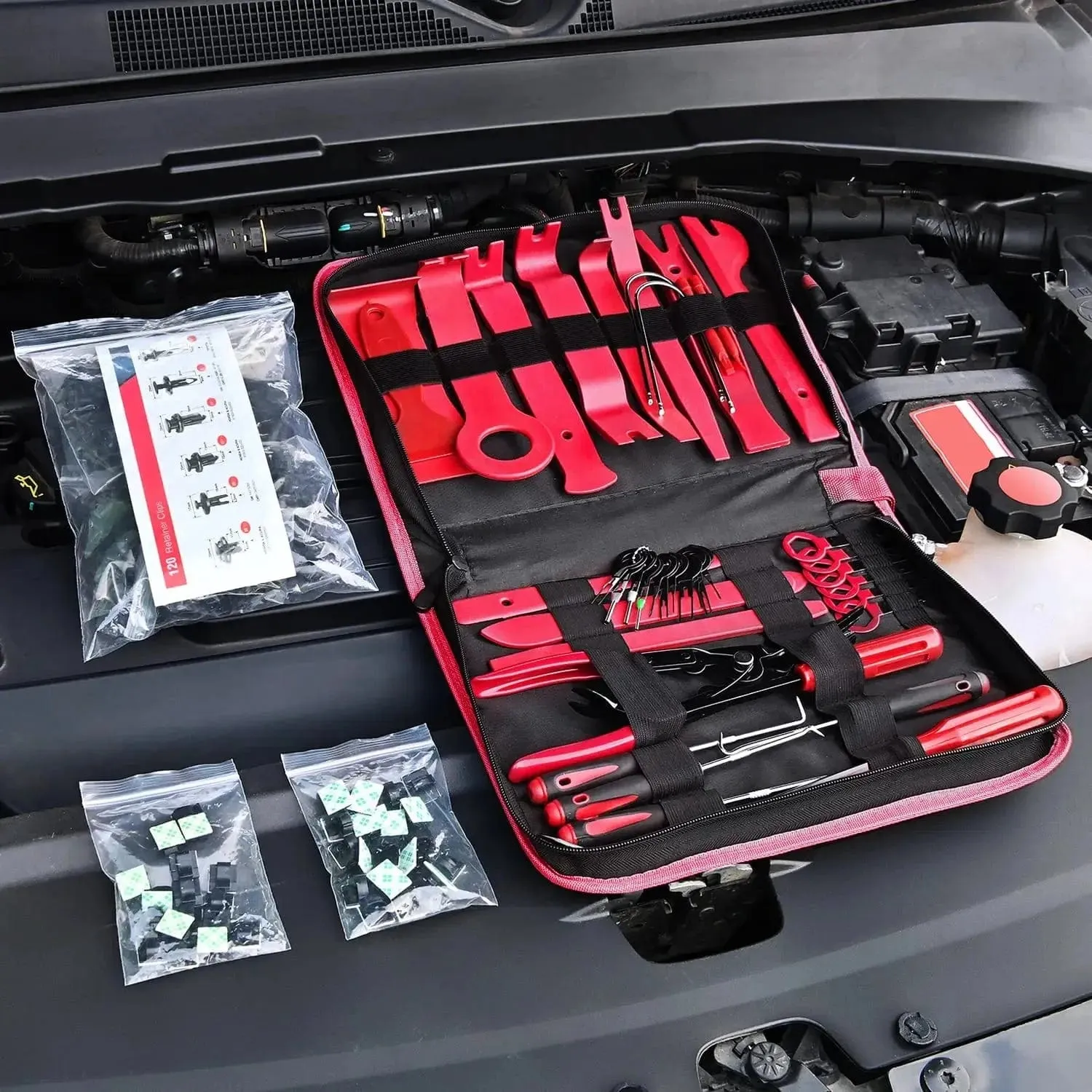 200 Pcs Trim Removal Tool Kit Red