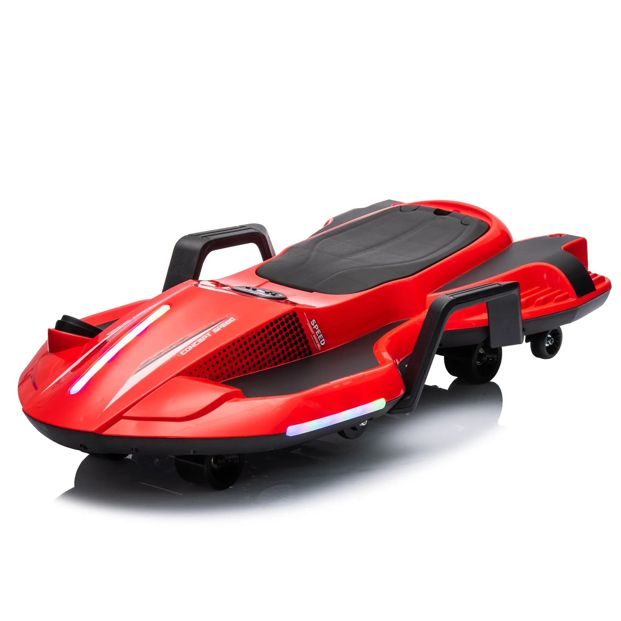 24V Kids Ride On Electric scooter w/ helmet knee pads,24v ride on toy for kids,Spray function,2WD 400w wheel-hub motor,5.59-6.84MPH,Gravity Steering,Use for 1-2 hours,Exercise your child age 6 .