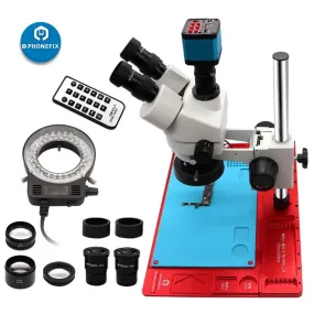3.5X-90X Simul Trinocular Stereo Microscope for Phone PCB Soldering Repair