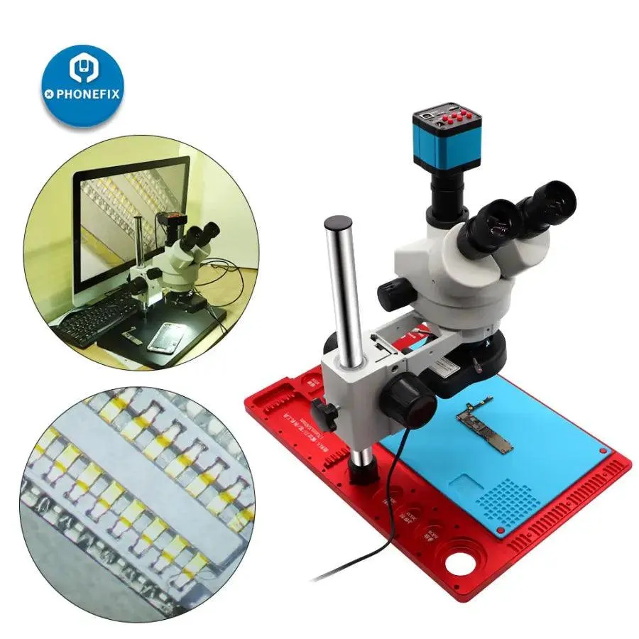 3.5X-90X Simul Trinocular Stereo Microscope for Phone PCB Soldering Repair
