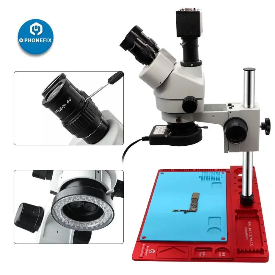 3.5X-90X Simul Trinocular Stereo Microscope for Phone PCB Soldering Repair