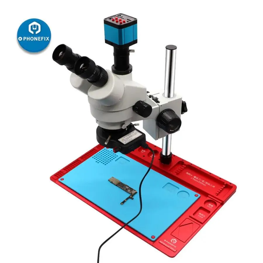 3.5X-90X Simul Trinocular Stereo Microscope for Phone PCB Soldering Repair