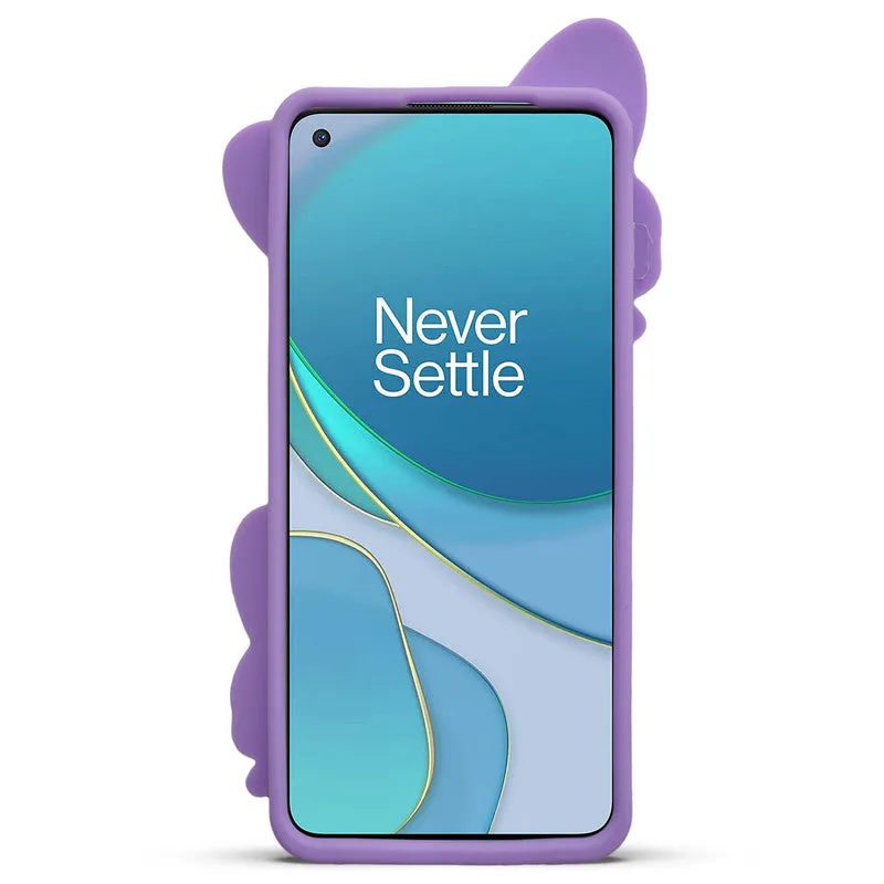 3D Vibrant Butterfly Silicone Phone Case For OnePlus-9R-5G