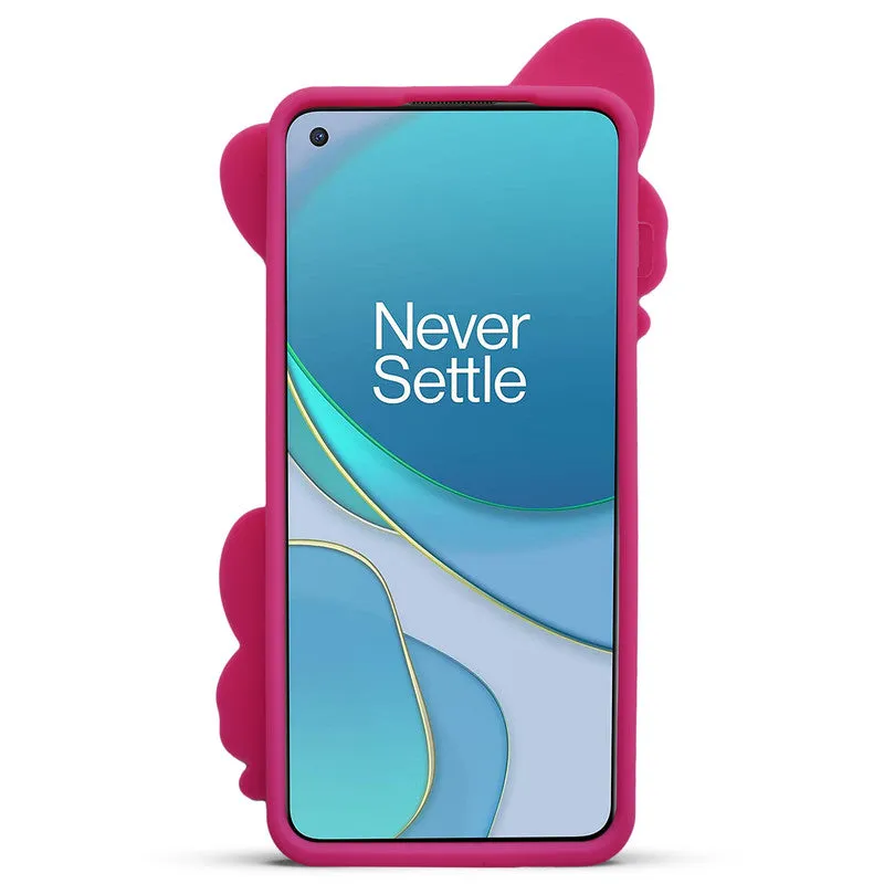 3D Vibrant Butterfly Silicone Phone Case For OnePlus-9R-5G