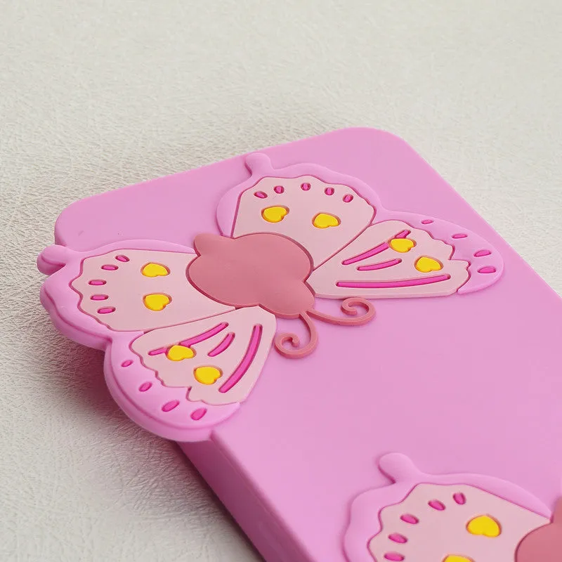 3D Vibrant Butterfly Silicone Phone Case For OnePlus-9R-5G