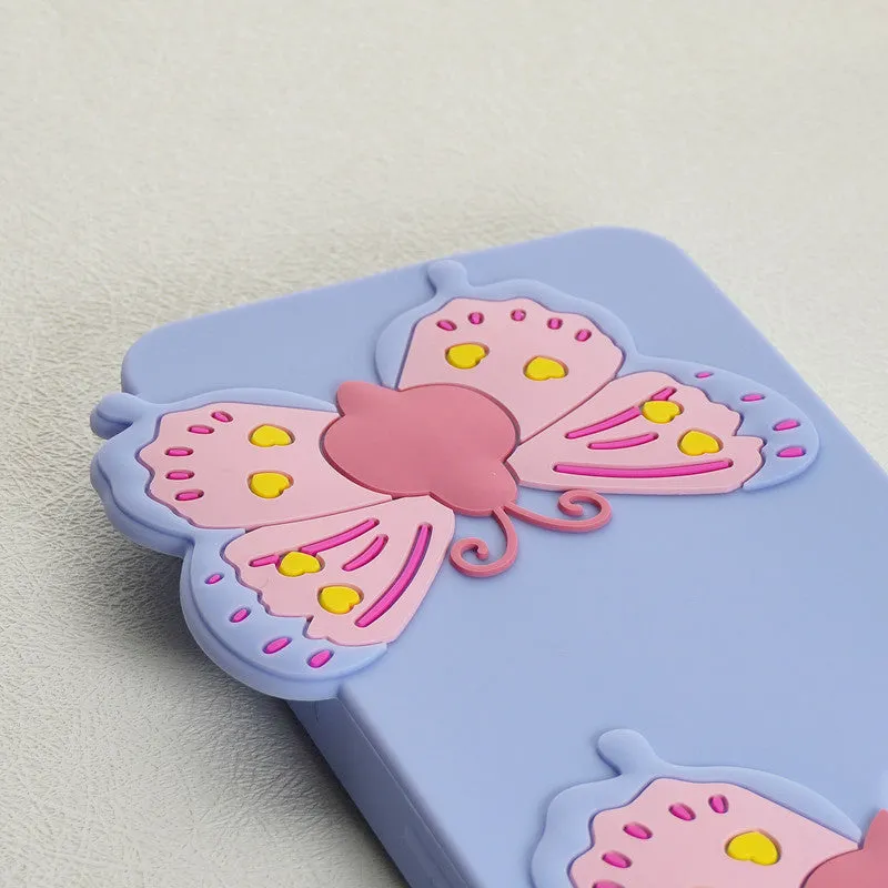 3D Vibrant Butterfly Silicone Phone Case For OnePlus-9R-5G