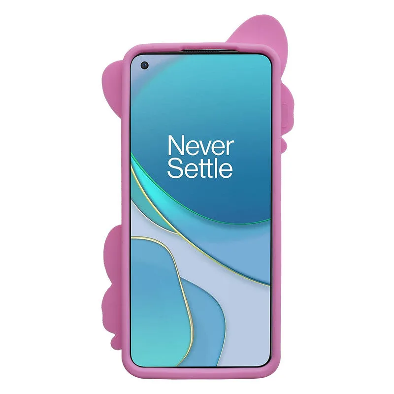 3D Vibrant Butterfly Silicone Phone Case For OnePlus-9R-5G