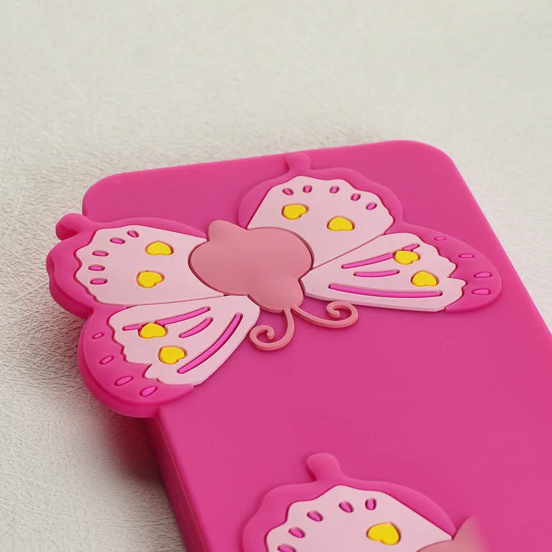 3D Vibrant Butterfly Silicone Phone Case For OnePlus-9R-5G