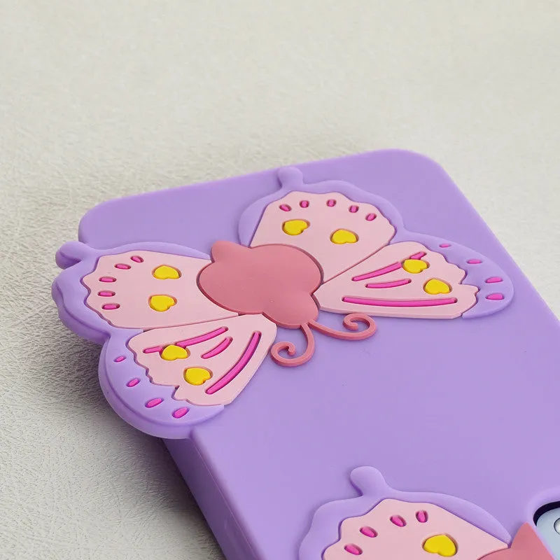 3D Vibrant Butterfly Silicone Phone Case For OnePlus-9R-5G