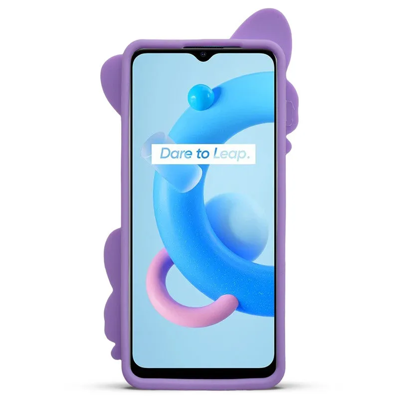 3D Vibrant Butterfly Silicone Phone Case For Realme C20