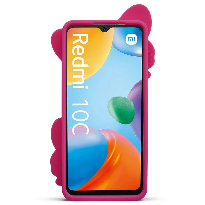 3D Vibrant Butterfly Silicone Phone Case For Redmi 10C