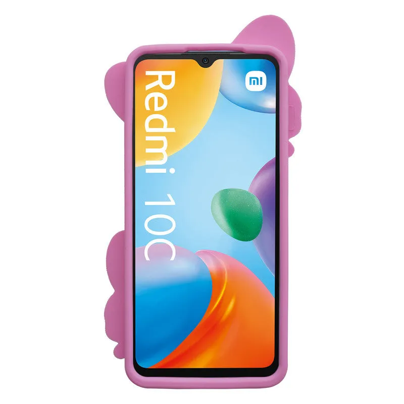 3D Vibrant Butterfly Silicone Phone Case For Redmi 10C