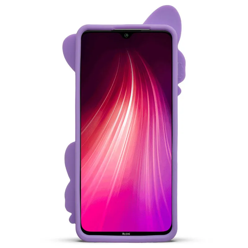 3D Vibrant Butterfly Silicone Phone Case For Redmi Note 8