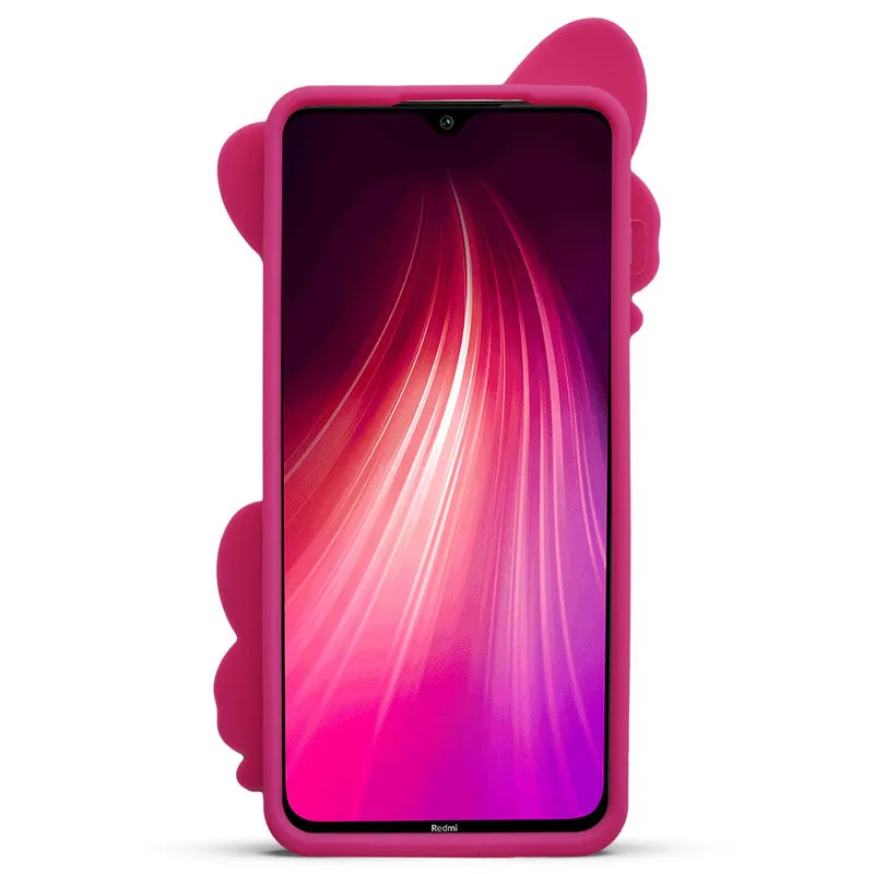 3D Vibrant Butterfly Silicone Phone Case For Redmi Note 8