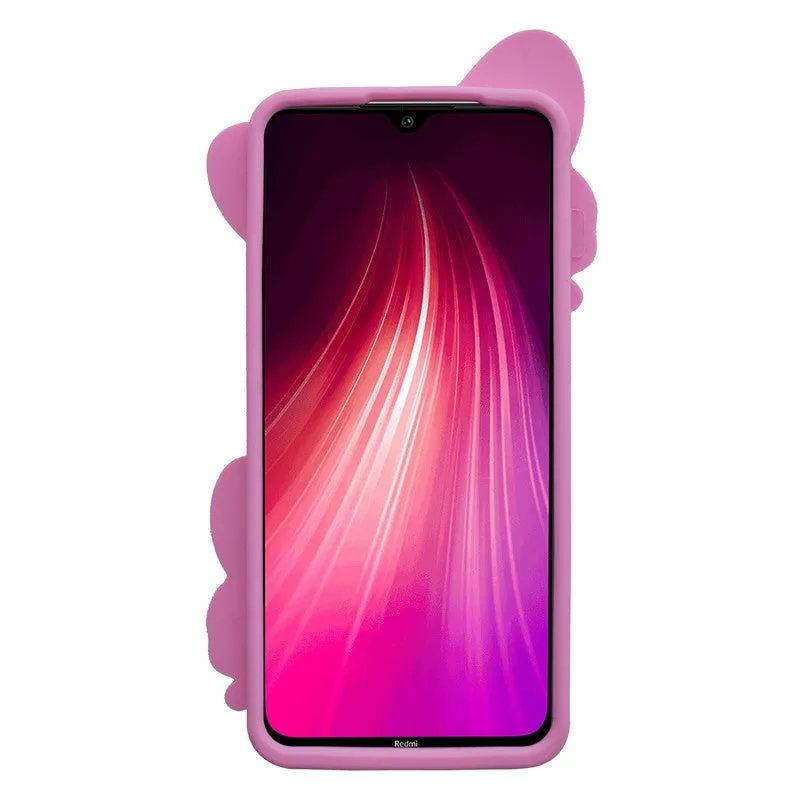 3D Vibrant Butterfly Silicone Phone Case For Redmi Note 8