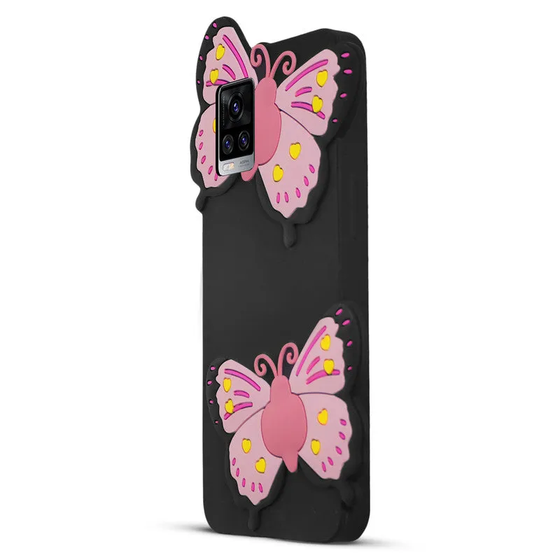 3D Vibrant Butterfly Silicone Phone Case For Vivo V20
