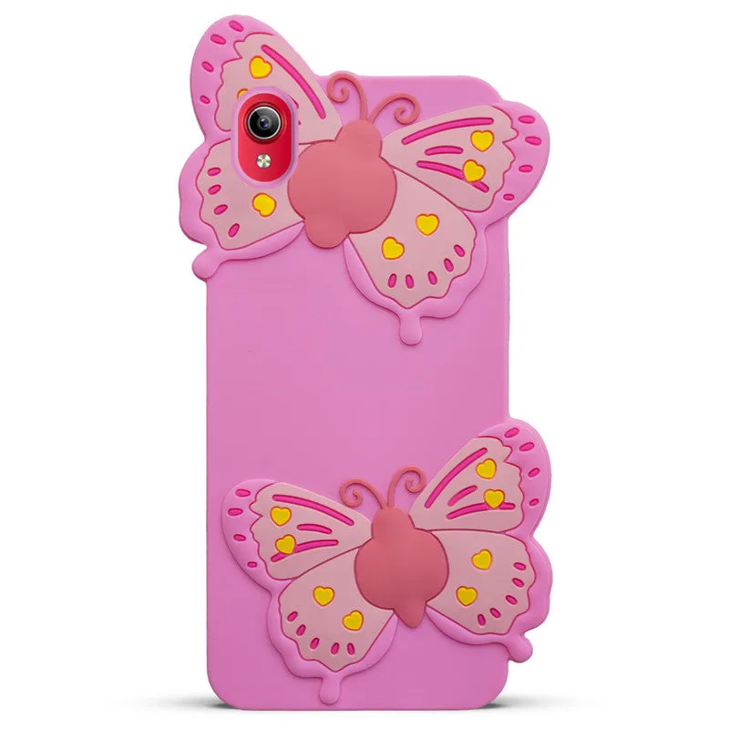 3D Vibrant Butterfly Silicone Phone Case For Vivo Y90