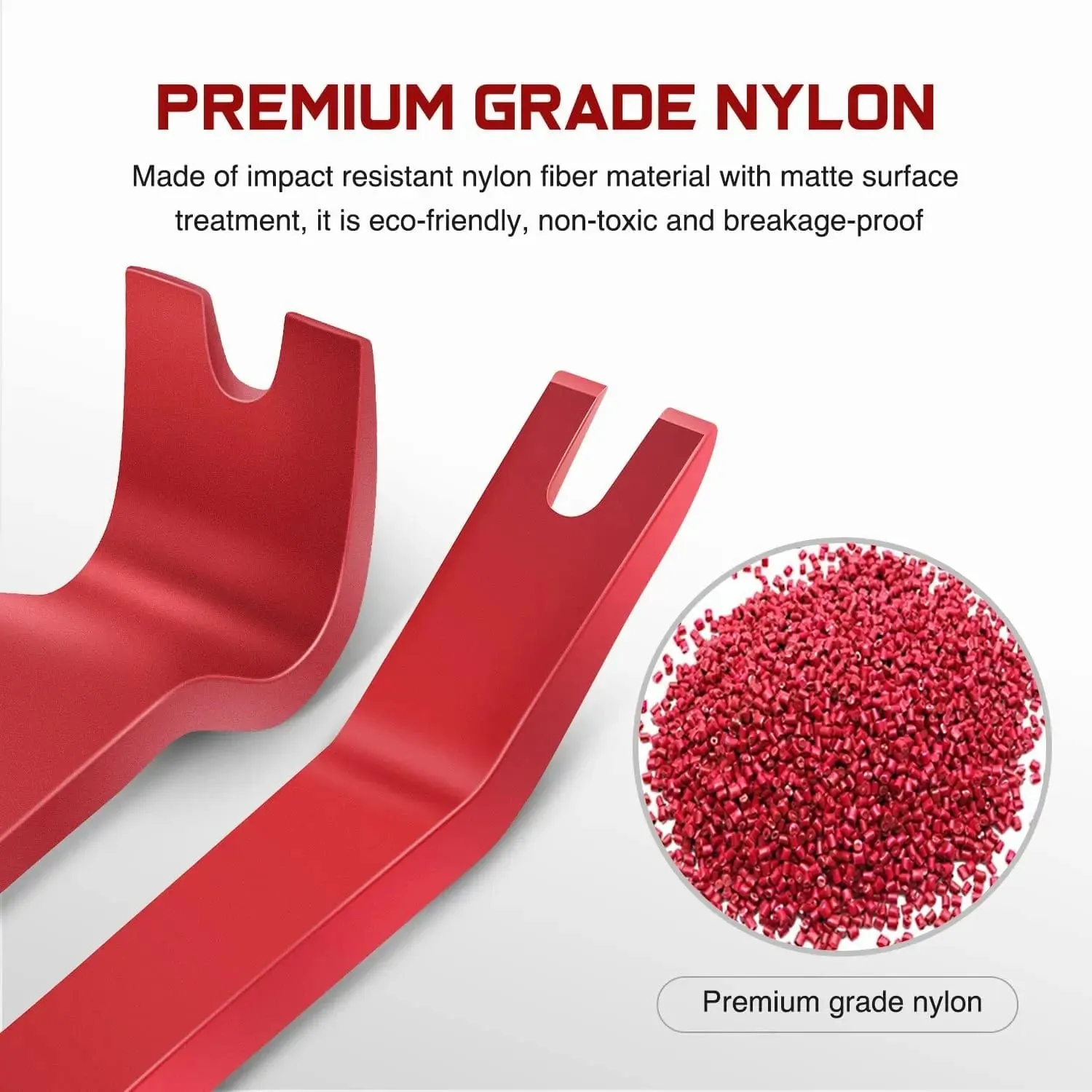 5 Pcs Auto Trim Removal Tool Set Red