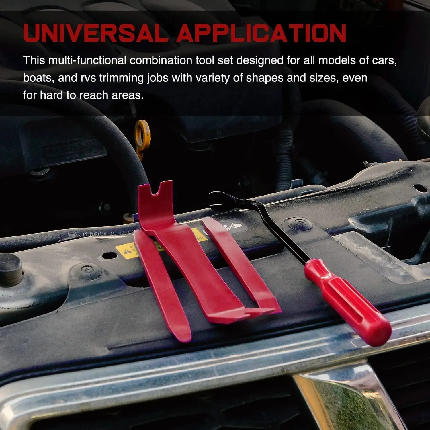 5 Pcs Auto Trim Removal Tool Set Red
