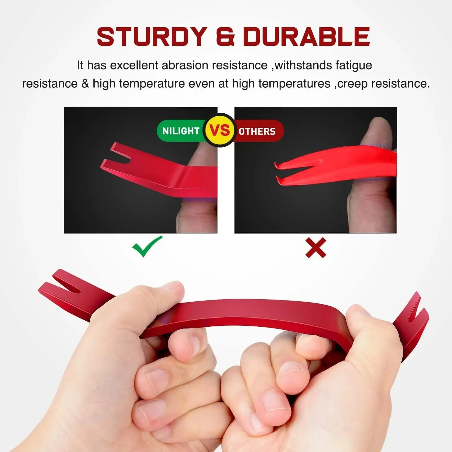 5 Pcs Auto Trim Removal Tool Set Red
