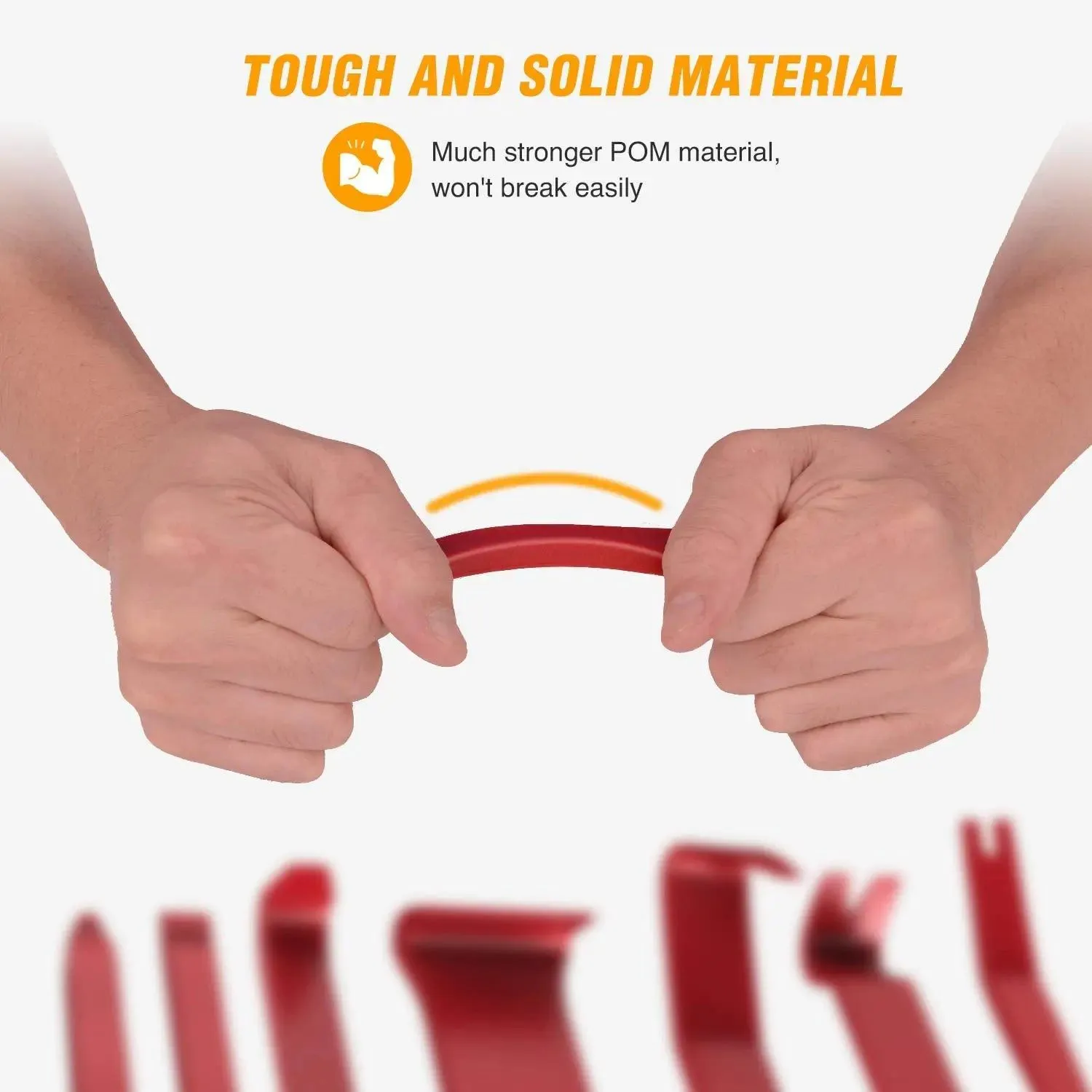 8Pcs Auto Trim Removal Tool Kit Red