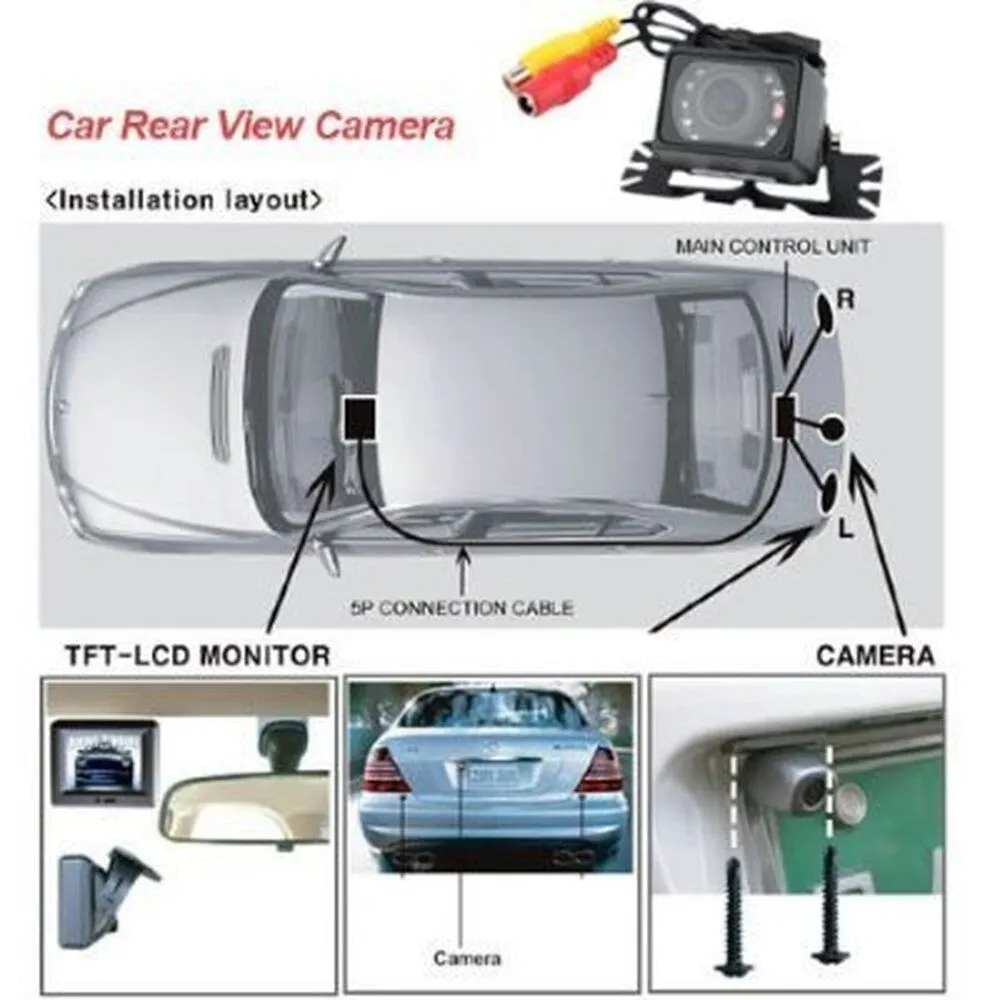 9 LED Car Rear View Reverse Backup Camera Night Vision