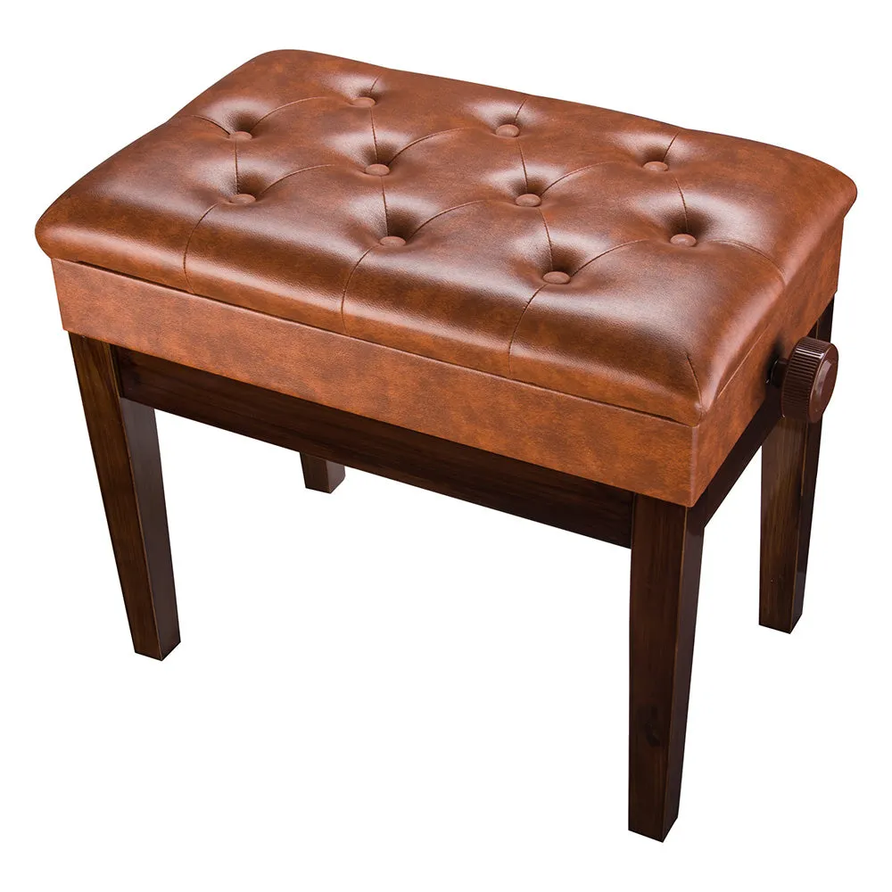 Adjustable Piano Bench with Storage 23x13" Seat