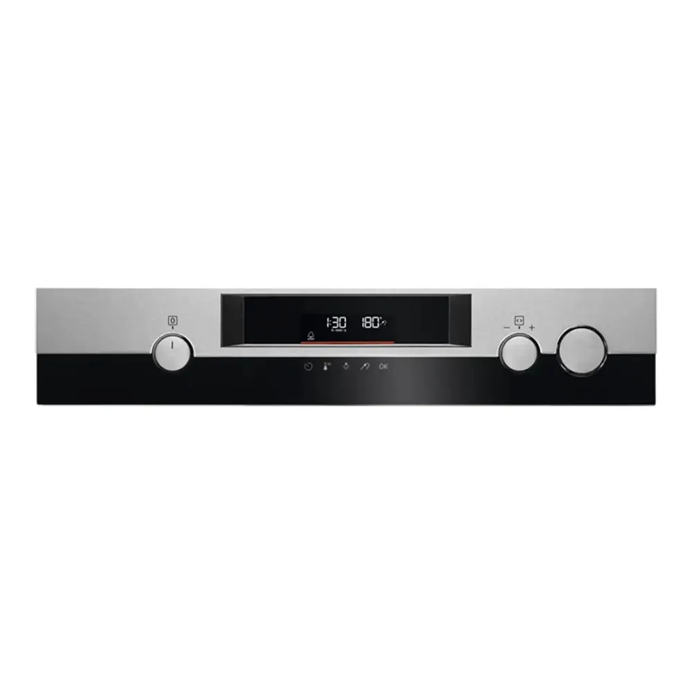 AEG BSK577261M 7000 72 Litre Built-In SteamCrisp Pyrolytic Self Clean Oven, LED Display, 59.6cm Wide - Stainless Steel with Anti-Fingerprint Coating