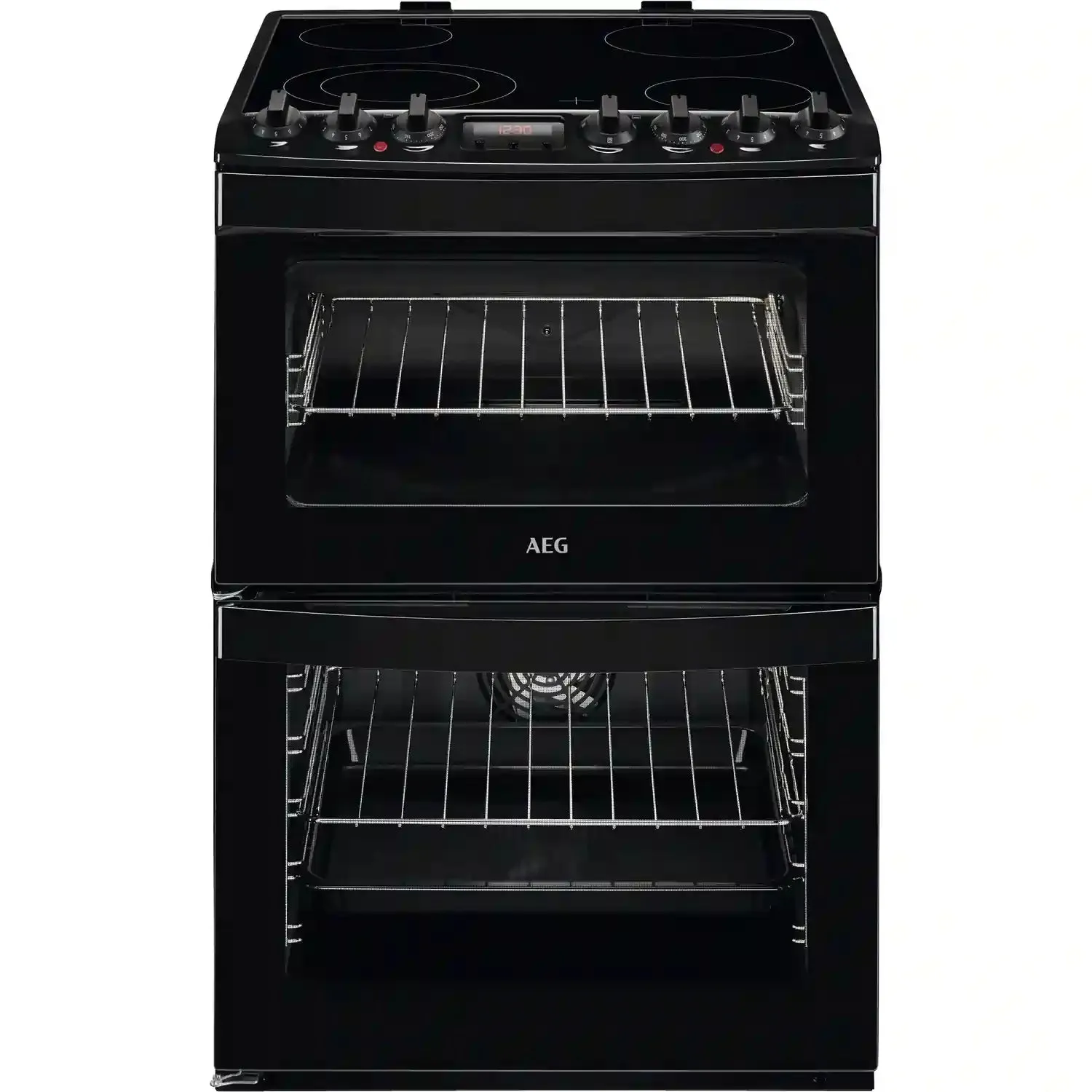 AEG CCB6740ACB Double Oven Cooker with Ceramic Hob Black