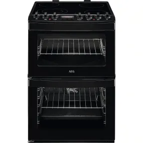 AEG CCB6740ACB Double Oven Cooker with Ceramic Hob Black