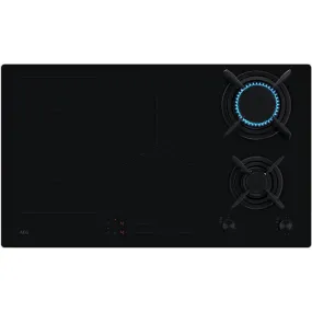 AEG HDB95623NB Gas and Induction Hob, Stainless Steel