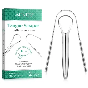 Aliver Tongue scraper B C (silver) set