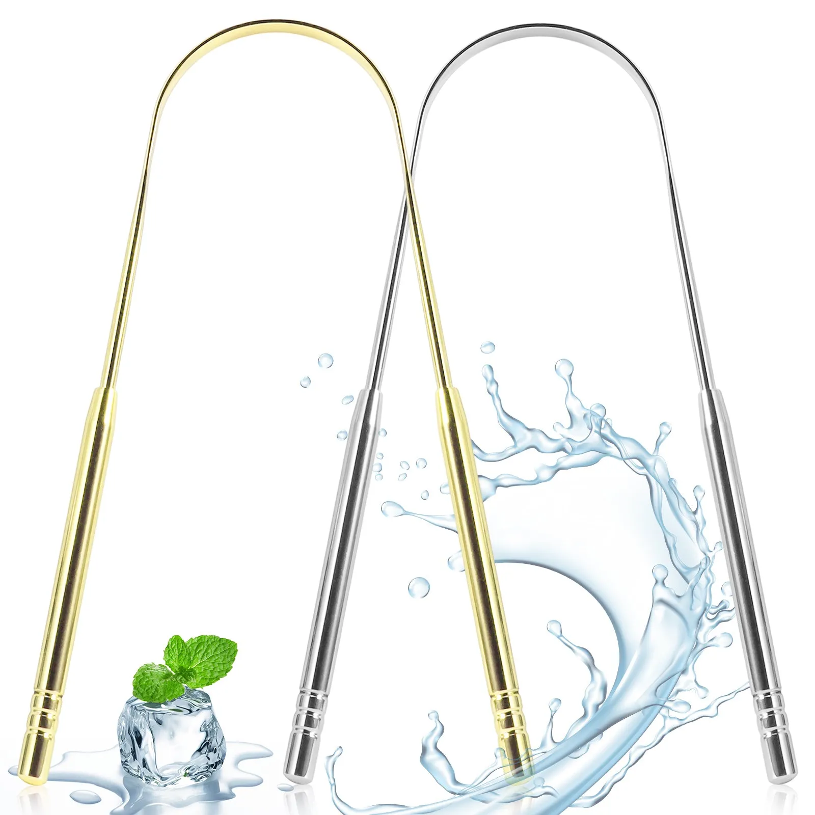 Aliver Tongue scraper C (silver)   C (gold) set