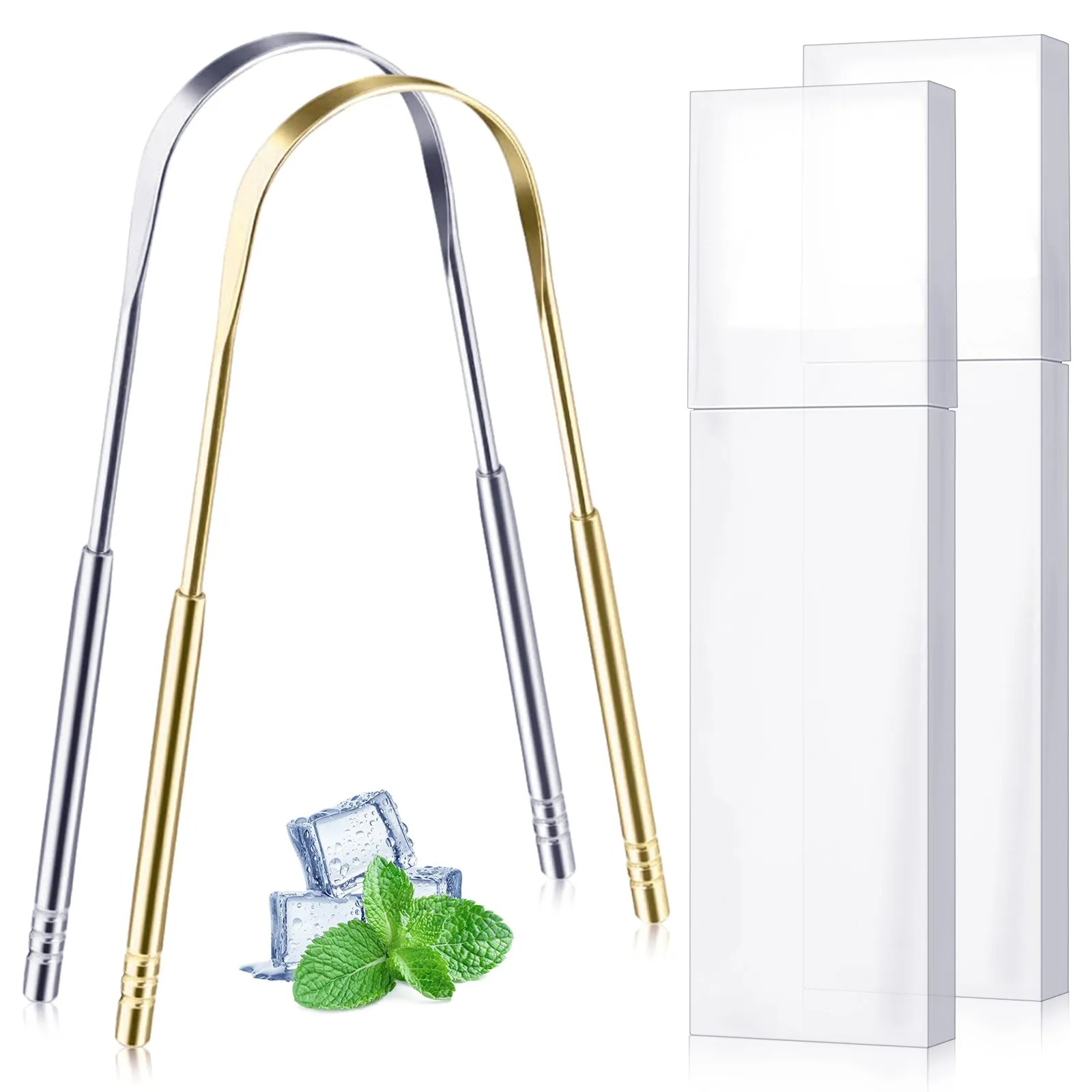 Aliver Tongue scraper C (silver)   C (gold) set
