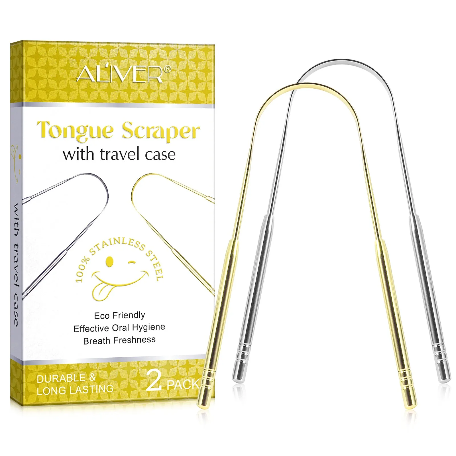 Aliver Tongue scraper C (silver)   C (gold) set