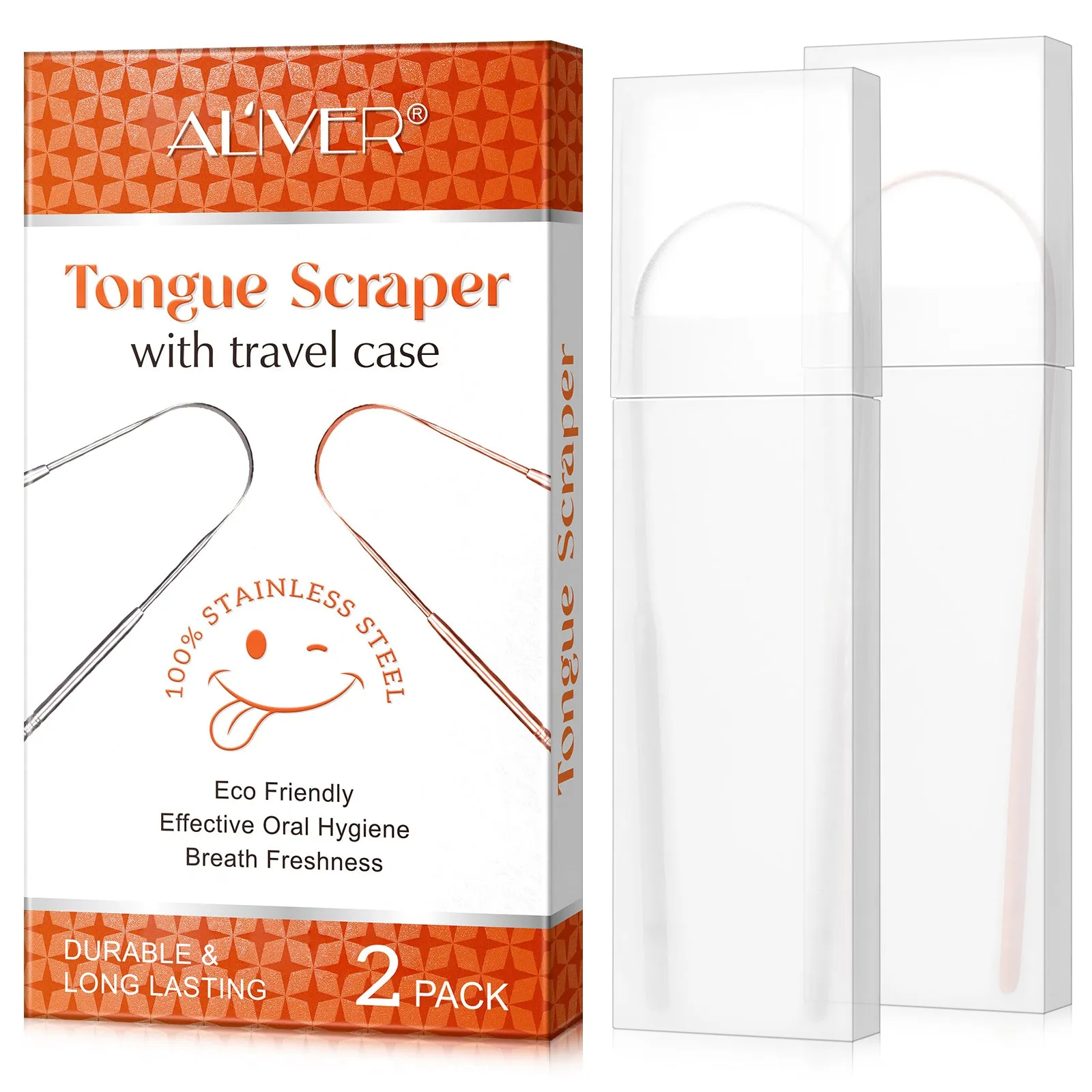 Aliver Tongue scraper C (silver)   C (rose gold) set