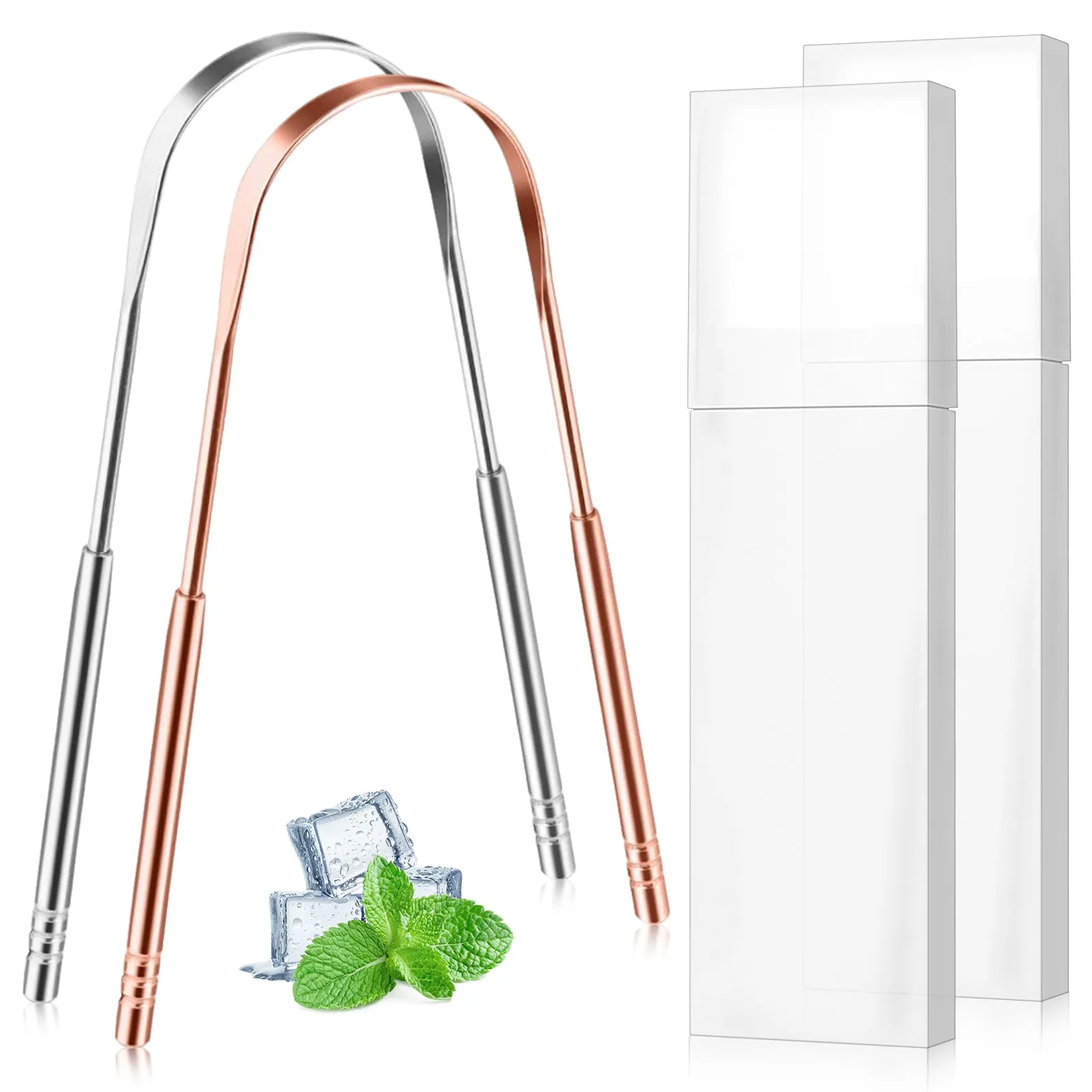 Aliver Tongue scraper C (silver)   C (rose gold) set
