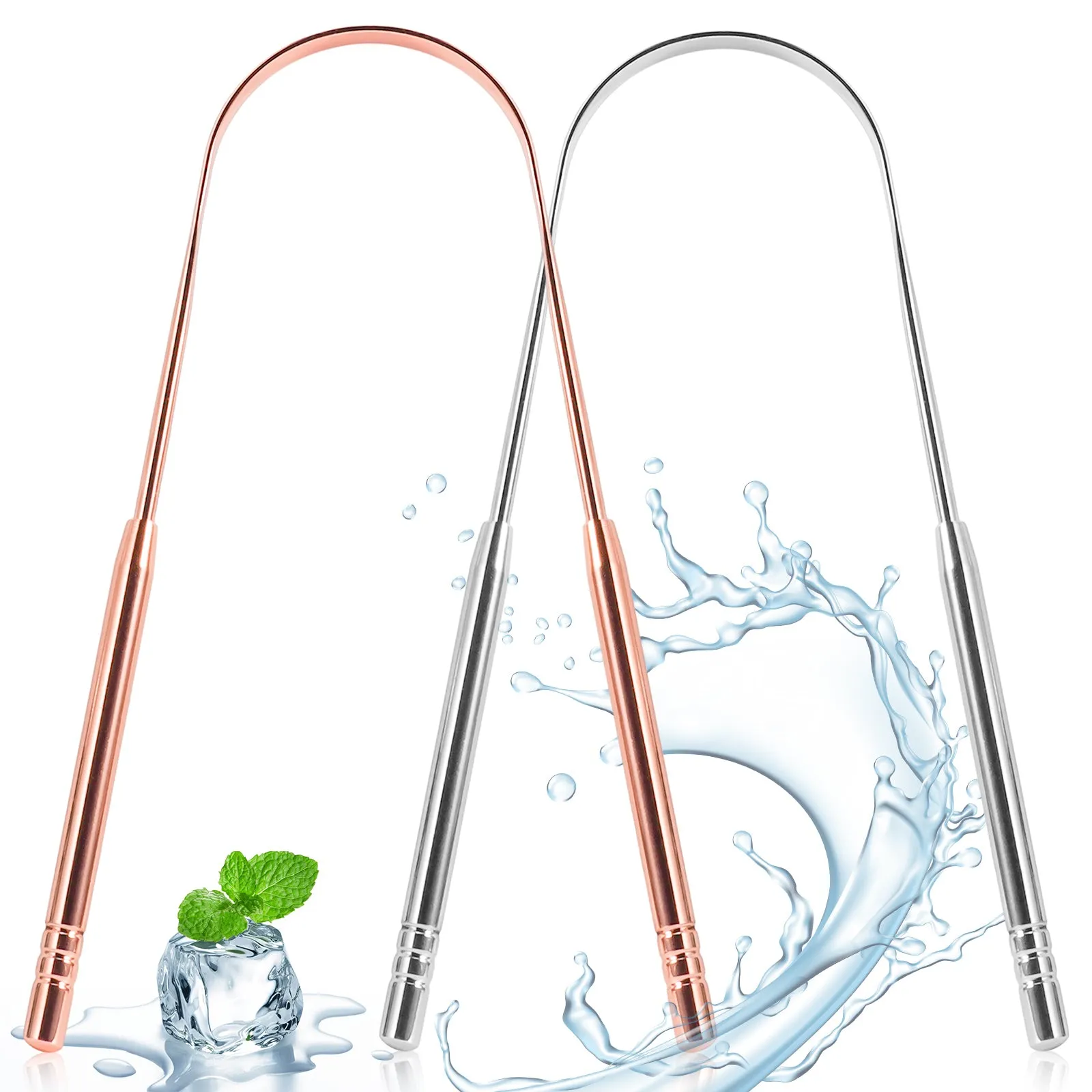 Aliver Tongue scraper C (silver)   C (rose gold) set