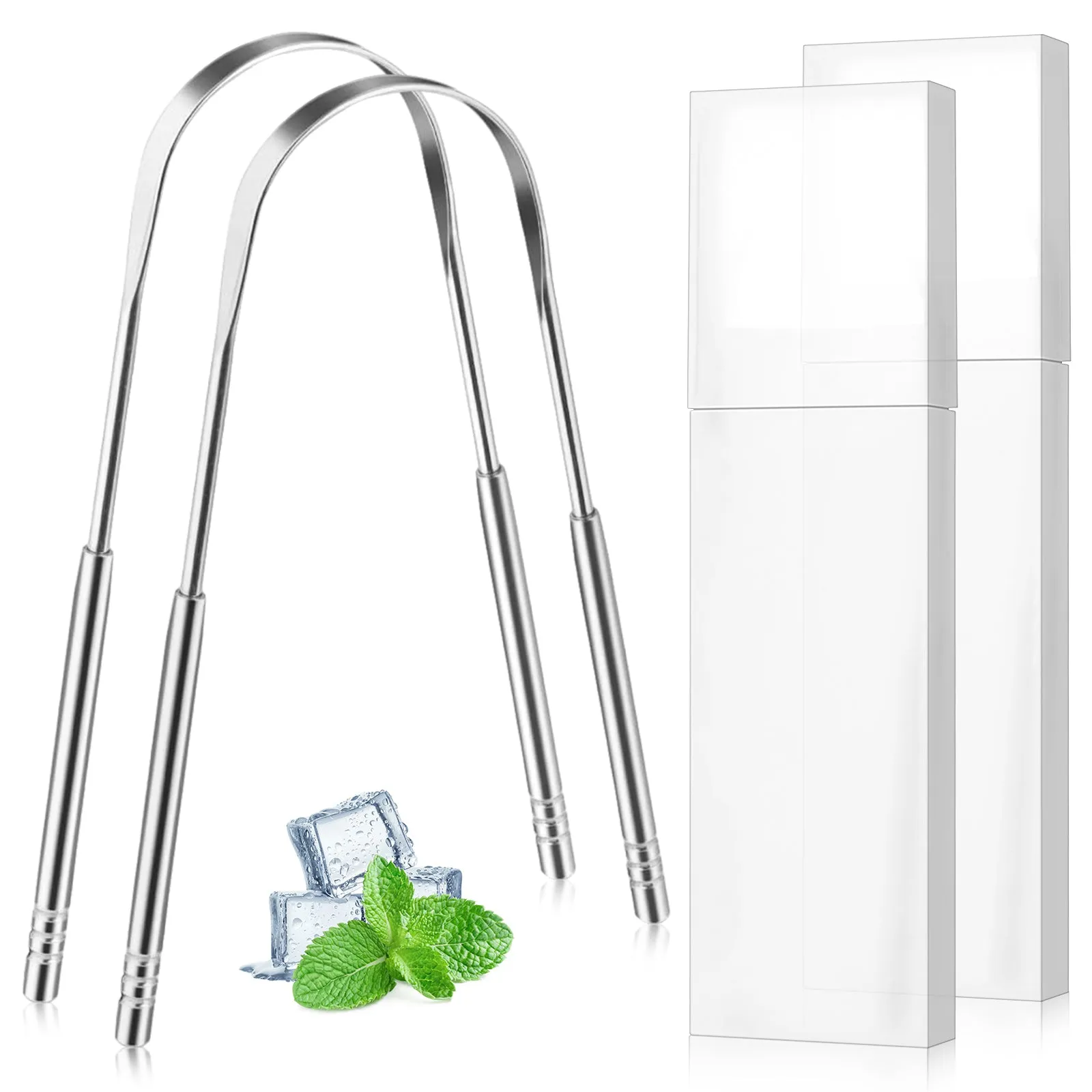 Aliver Tongue scraper C (silver)   C (silver) set