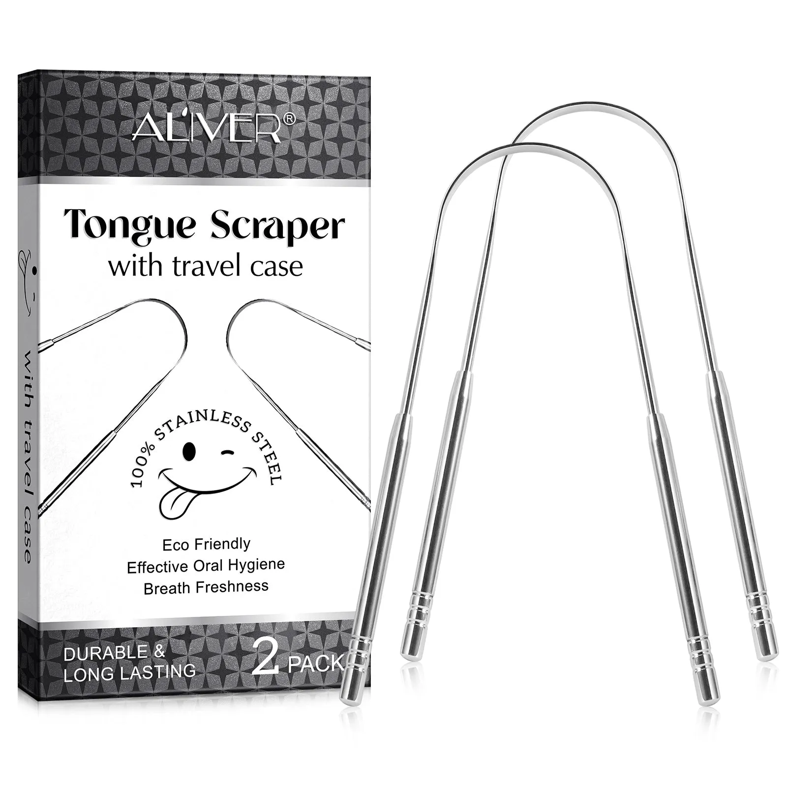 Aliver Tongue scraper C (silver)   C (silver) set