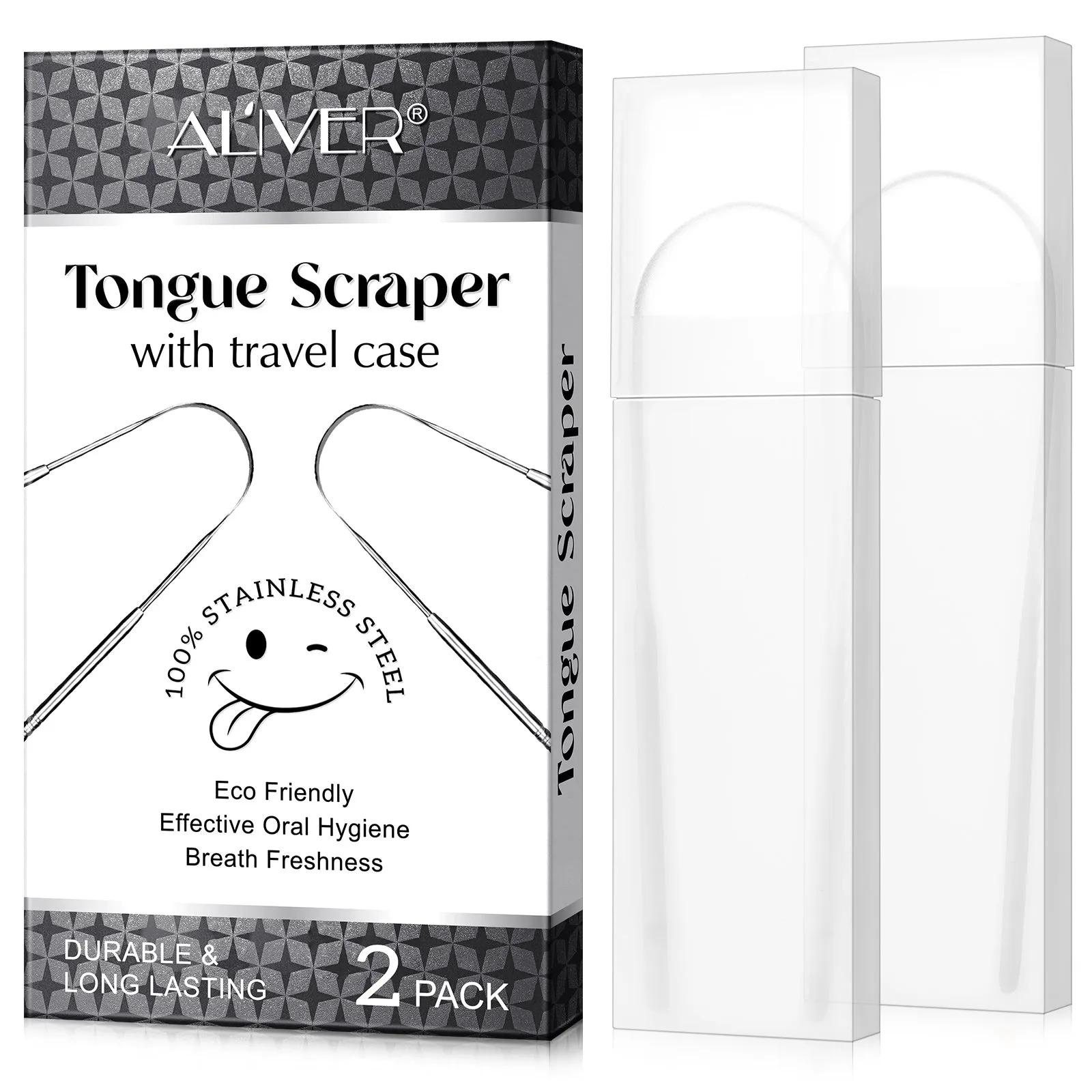 Aliver Tongue scraper C (silver)   C (silver) set